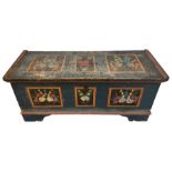 19th century Swedish painted pine chest or coffer