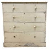 Large Victorian painted pine chest