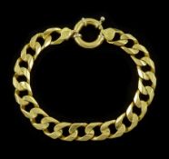 18ct gold flattened curb link bracelet