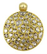 18ct gold swivel pendant polki diamonds kundan set in 24ct gold