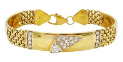 18ct gold cubic zirconia bracelet