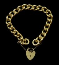 9ct gold curb link bracelet