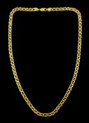 18ct gold fancy flattened curb link necklace