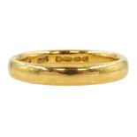 Early 20th century 22ct gold wedding band