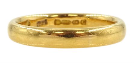 Early 20th century 22ct gold wedding band