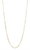 9ct gold curb and ball link chain necklace