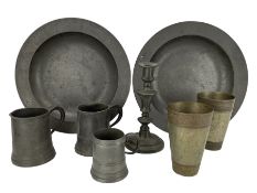 Two 18th century pewter bowls