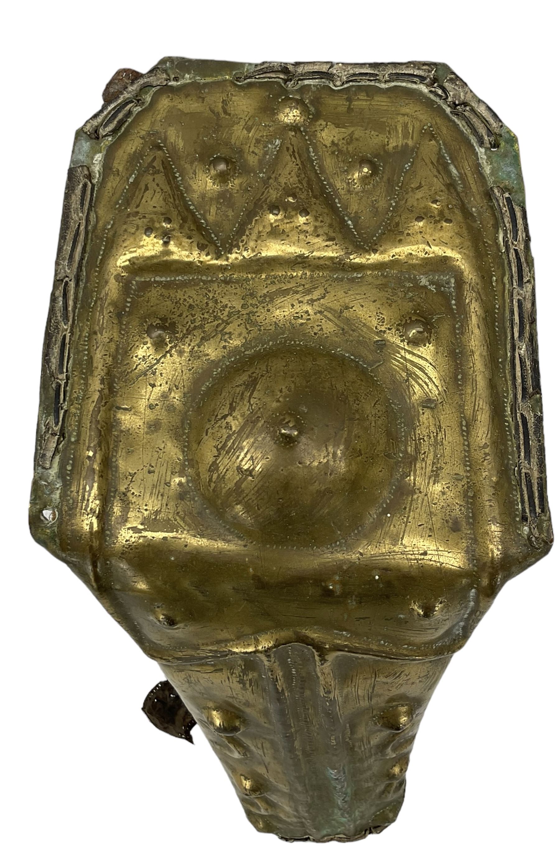 19th century Sudanese brass camel Chanfron with raised decoration - Image 2 of 4