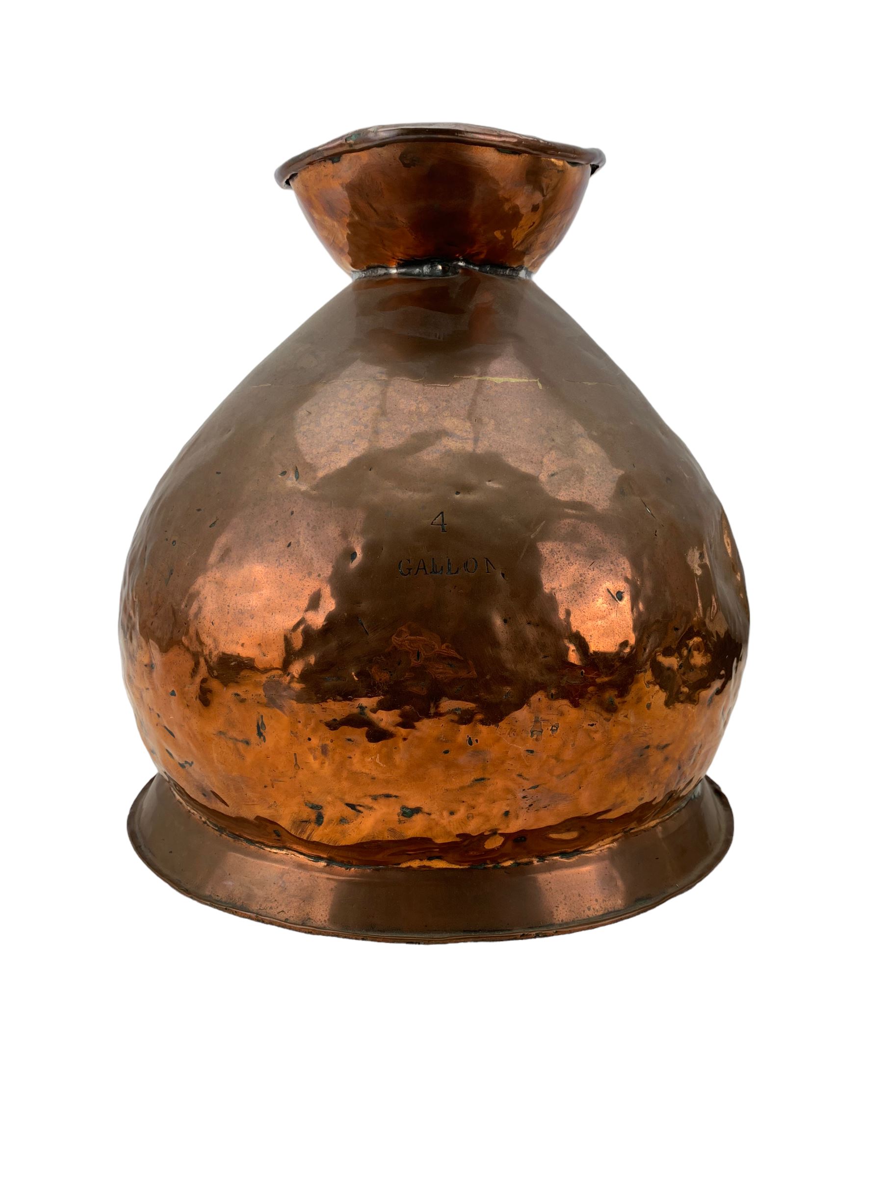 Victorian four gallon copper measure with brass tap and handle - Image 2 of 2