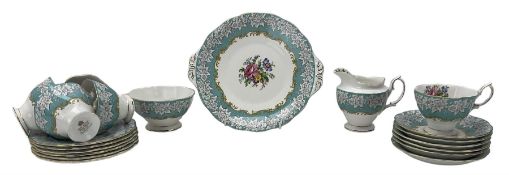 Royal Albert Enchantment part tea set comprising five cups