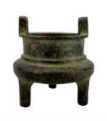 Miniature Chinese bronze censer