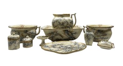 Doulton chine 'Ivory' toilet set comprising ewer