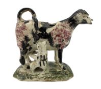 Early 19th century creamware cow creamer