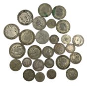 Approximately 190 grams of Great British pre 1947 silver coins
