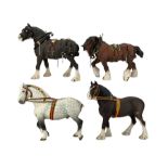 Beswick action brown shire horse