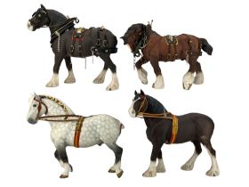 Beswick action brown shire horse
