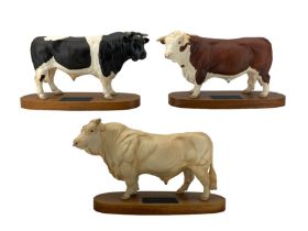 Three Beswick bulls from the Connoisseur series