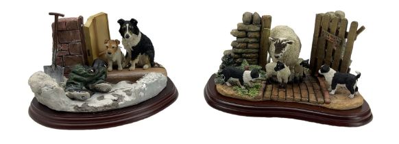 Border Fine Arts model 'Surprise Visitors' from the James Herriot collection and another 'Wasn't Rai