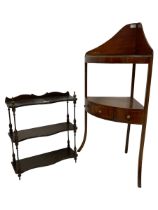 19th century mahogany corner washstand stand (W56cm