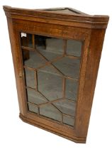 George III oak corner cabinet