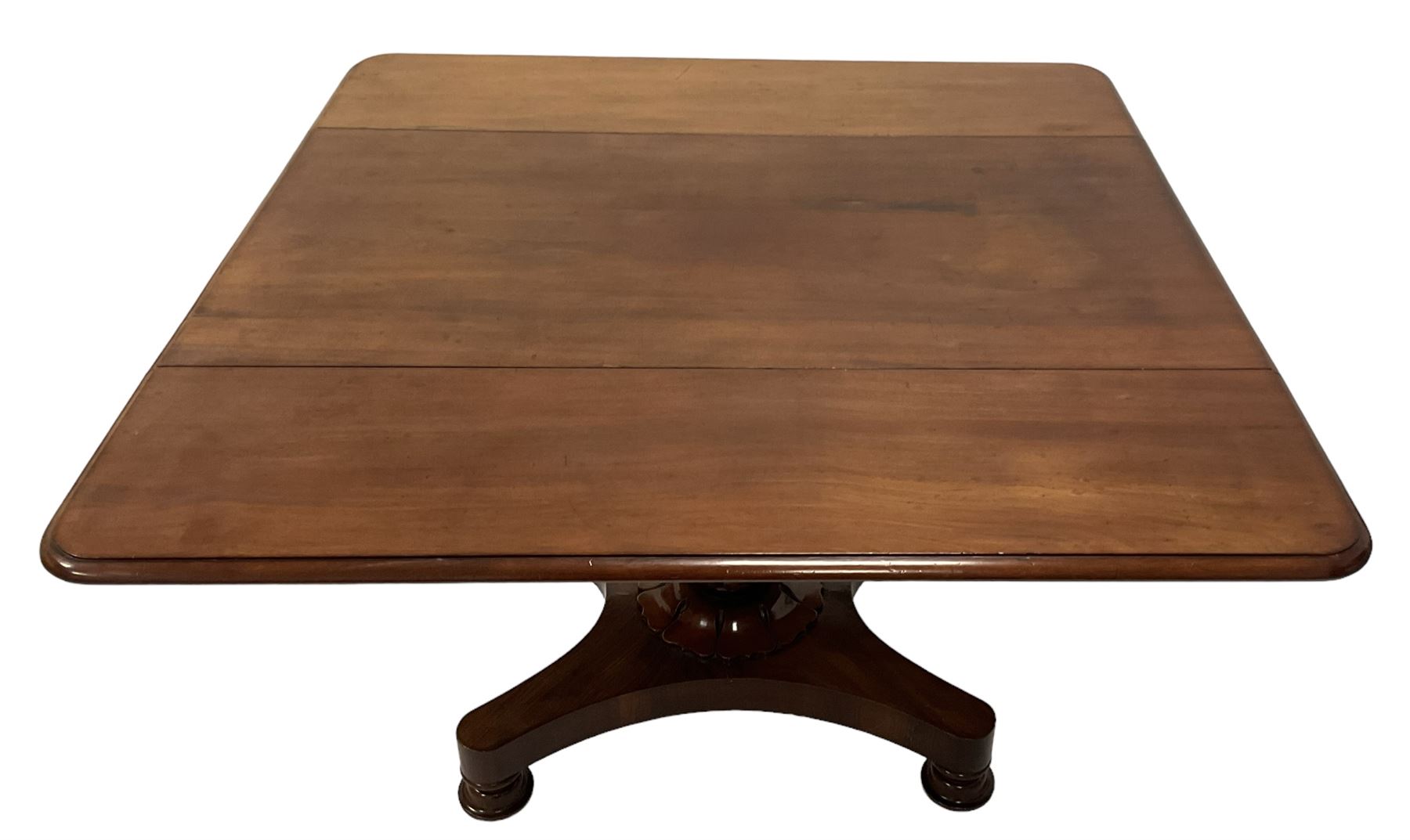 19th century mahogany rectangular drop-leaf table - Image 2 of 11