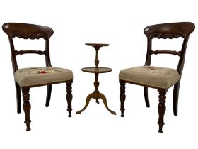 Pair of Victorian mahogany dining chairs