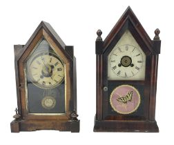 American steeple clock by Jerome & Co and another (2)