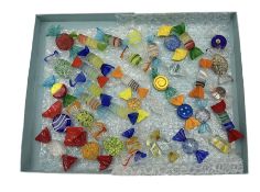Collection of Murano and other coloured glass sweets (37)