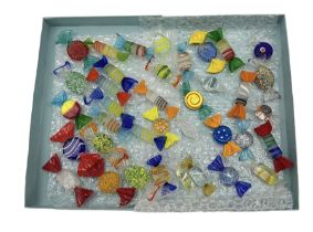 Collection of Murano and other coloured glass sweets (37)