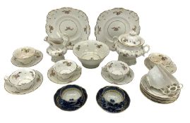 Pair of 18th century Caugley tea bowls and saucers