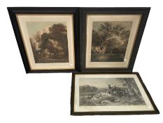 After Thomas Gainsborough (1727-1788): ‘The Woodcutter’s Home’ and ‘The Market Cart’ engravings toge