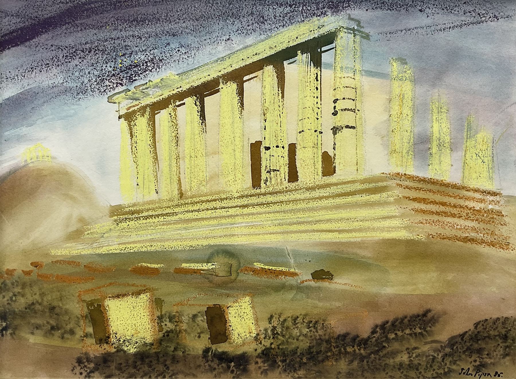 Circle of John Piper (British 1903-1992): The Parthenon - Athens Acropolis
