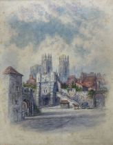 George Fall (British 1845-1925): 'Bootham Bar and Minster York'