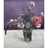 Kenneth Gribble (British 1925-1995): Still Life of Flowers in a Vase