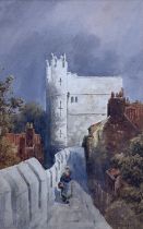 Thomas 'Tom' Dudley (British 1857-1935): Monkbar from the City Walls - York