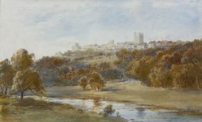 Edward Arden (Tucker) Jnr (British 1847-1910): View of Richmond from the River Swale