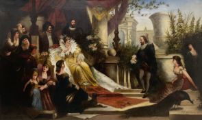 Circle of Jack Leigh Wardleworth (British 1863-1925): William Shakespeare at the court of Queen Eliz