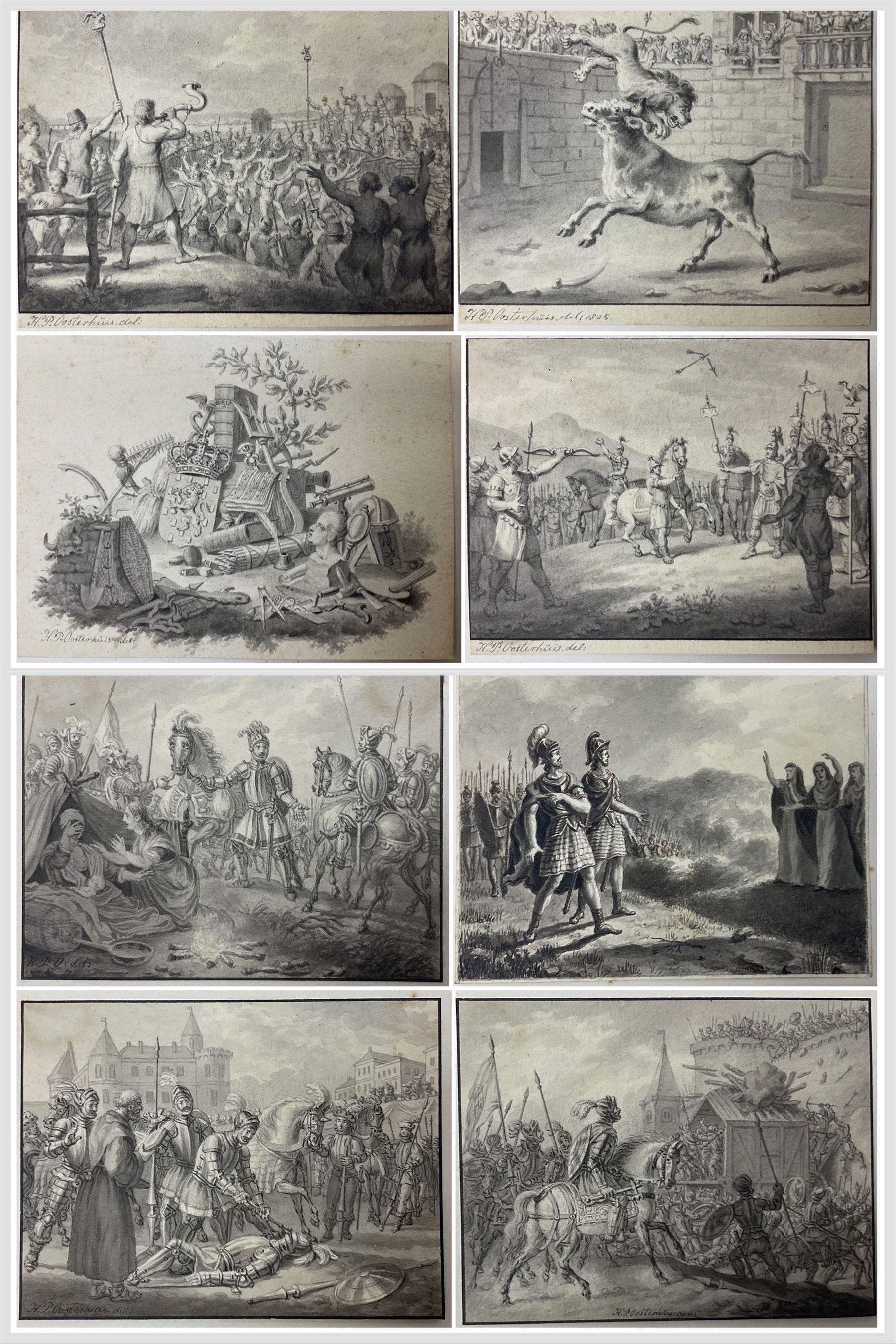 Haatje Pieters Oosterhuis (Dutch 1784-1854): Original Designs for Book Illustrations