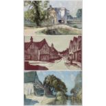 H (Buck) Whaley (British mid-20th century): 'Jonny Curson's Cowshed Hetherset Norwich' and 'Falcon S