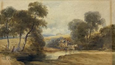 David Cox (British 1783-1859): Horse and Cart in Country Landscape