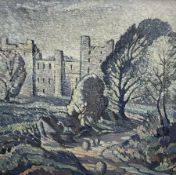 English Impressionist School (Mid-20th century): Castle Grounds