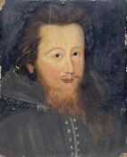 English School (19th century): Portrait of 'Lord Scroop 1st Earl of Sunderland' (1584-1630)
