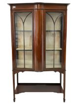 Edwardian mahogany display cabinet