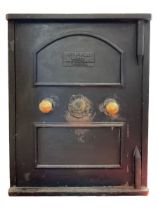 J. Hull. - large and heavy 19th century black painted cast iron safe