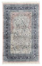 Persian design pale pink and ivory ground rug