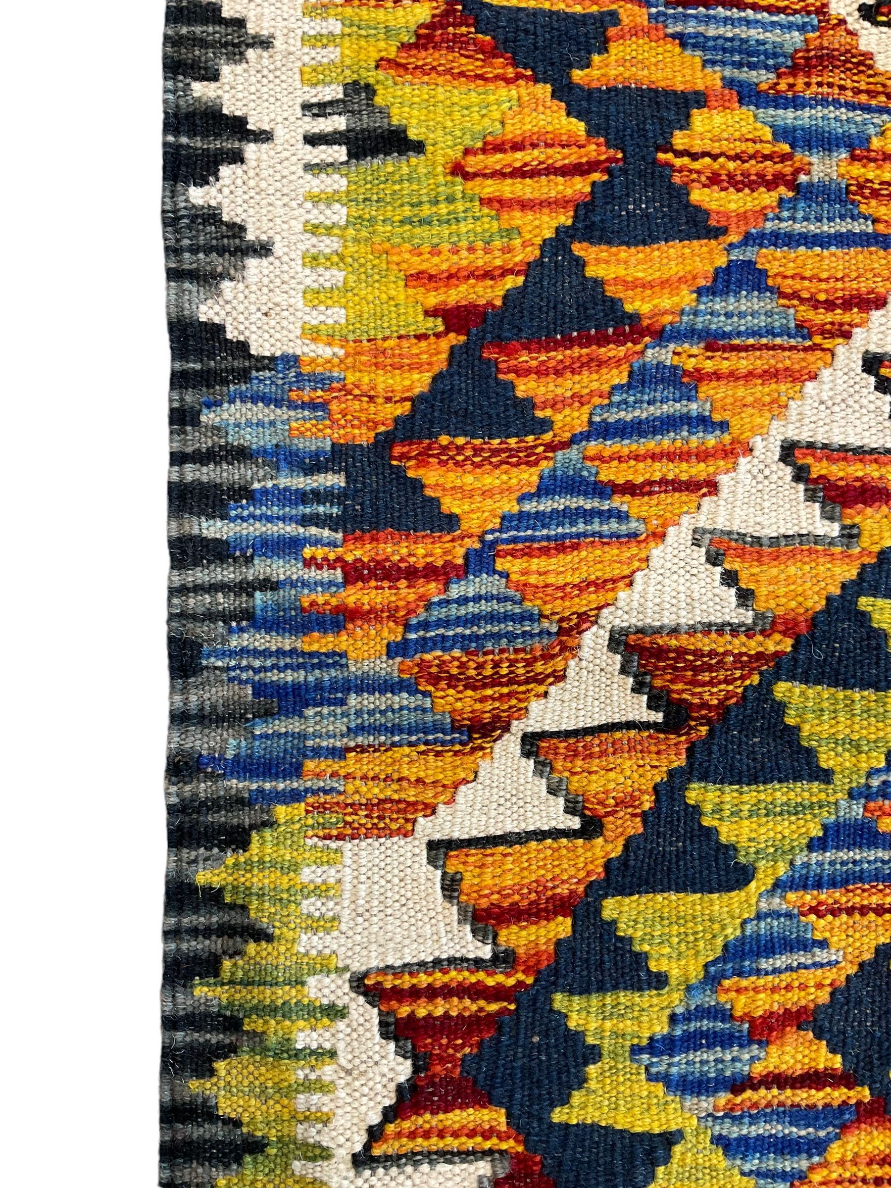 Chobi Kilim multi-colour runner rug - Image 3 of 4