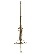 Mid-20th century gilt metal standard lamp