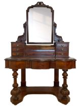 Victorian figured walnut Duchess dressing table