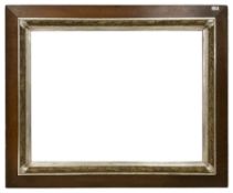Large rectangular oak framed wall mirror