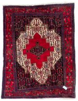 Persian Hamadan red ground rug